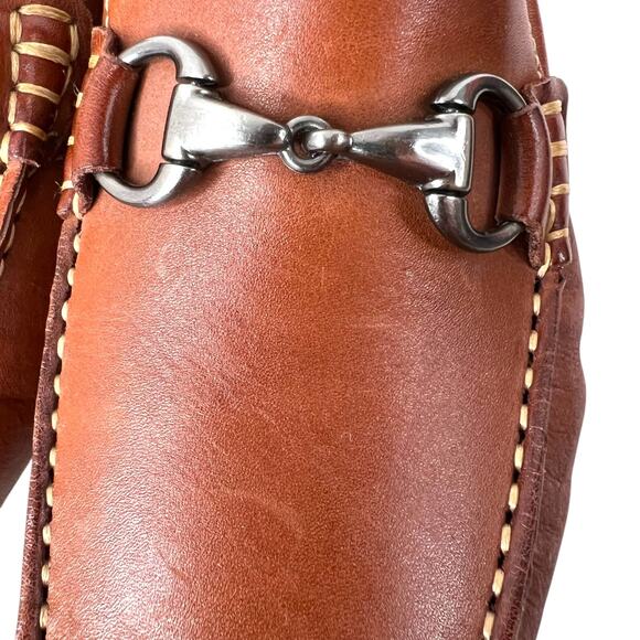 WALLIN & BROS. Leather Horsebit Loafers in Cognac Men's Size 9 M - Picture 7 of 16